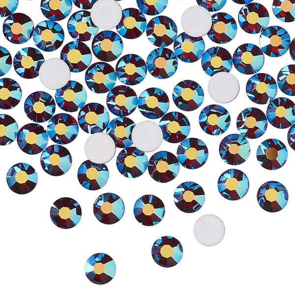 Flat back 1pkg144 vivid Siam foil back, Preciosa MAXIMA Czech crystal rhinestone, 4.6-4.8mm chaton rose round SS20 image number 0
