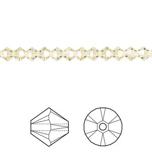 Bead 48pk jonquil, Crystal Passions® 4mm bicone 5328