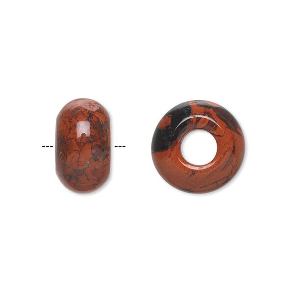 Brecciated jasper 1pkg2, rondelle bead natural 14x8mm Dione® image number 0