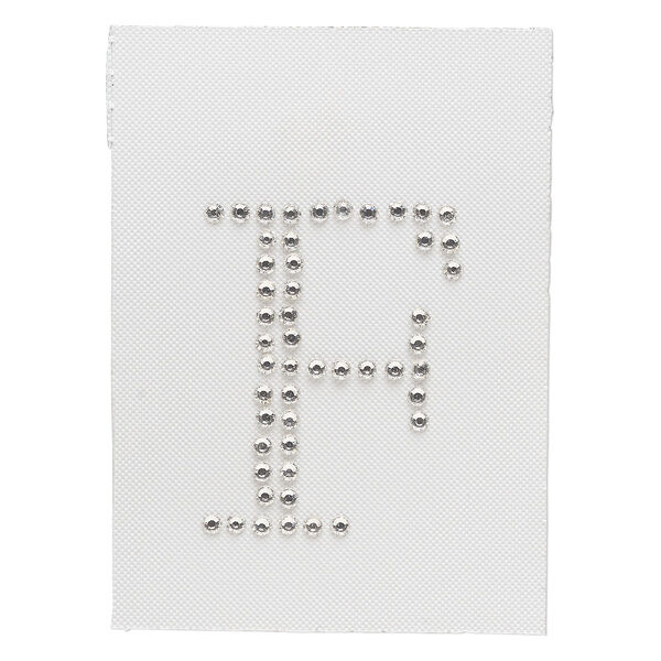 Iron-on transfer 1pk crystal clear, Preciosa Czech crystal 33.5x26mm "F" image number 0