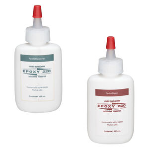 Adhesive, Epoxy 220 2pkg1.25oz, light amber, 2-part epoxy.