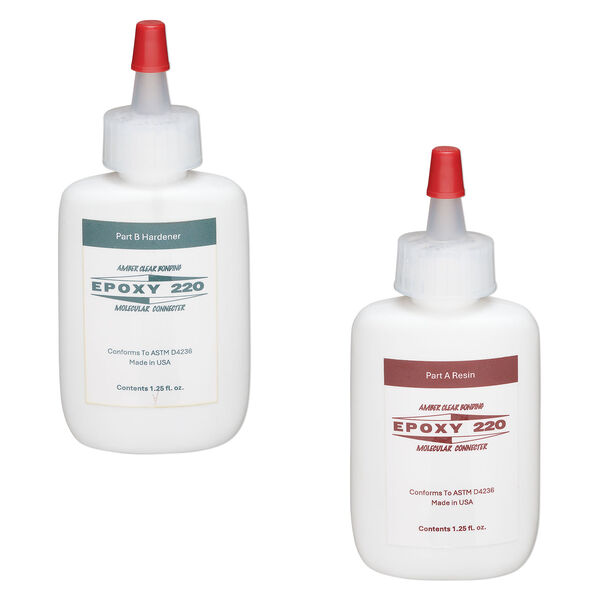 Adhesive, Epoxy 220 2pkg1.25oz, light amber, 2-part epoxy. image number 0
