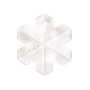 Focal 1pk transparent crystal, Celestial Crystal® 30x27mm snowflake