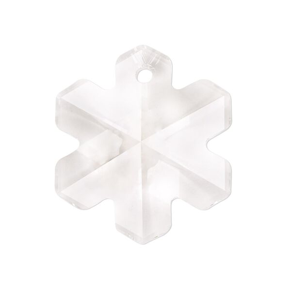 Focal 1pk transparent crystal, Celestial Crystal® 30x27mm snowflake image number 0
