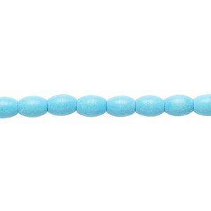 Magnesite 1pkg1, oval bead 15 inch 6x4mm-7x5mm