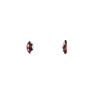 Almandite garnet 1pkg4, hand-cut faceted marquise gem natural 6x3mm