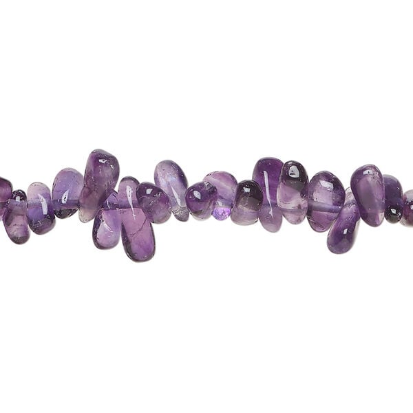Amethyst 1pkg1, top-drilled chip bead natural, 13 inch small to medium image number 0