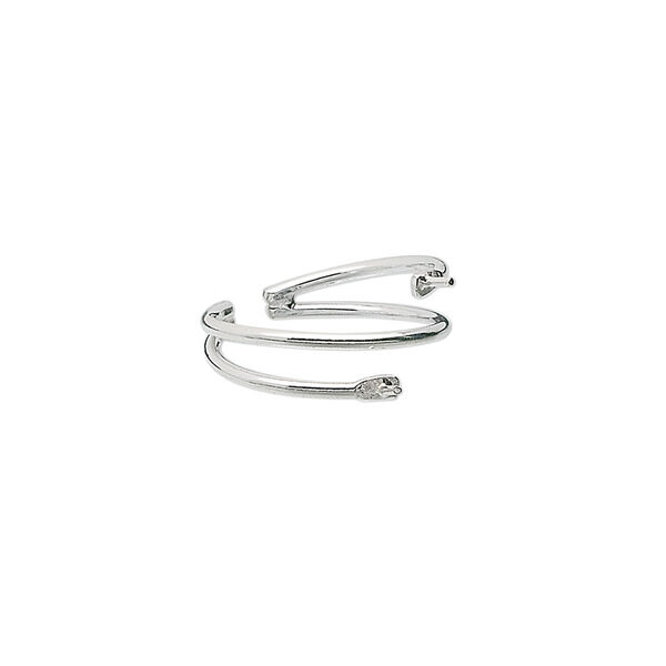 Ring, sterling silver, spiral with 2-pegs, adjustable. Sold individually. image number 0