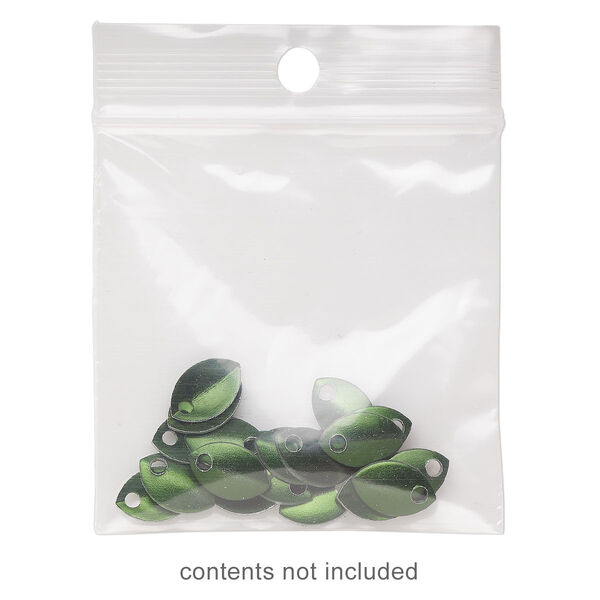 Bag, Tite-Lip™, plastic, clear, 2x2-inch top zip with top hole. Sold per pkg of 100. image number 0