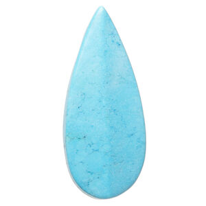 "Magnesite" / resin 1pkg1, teardrop focal turquoise blue 58x25mm-61x26mm