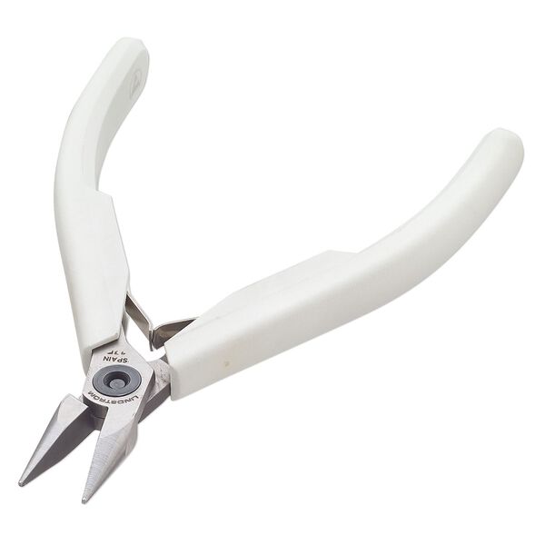Pliers Lindstrom® Supreme series 1pkg1 alloyed steel, 4-3/4 inches chain-nose, white / silver (PLR-7893) image number 1
