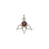 Garnet / sterling silver 1pkg1, antiqued drop natural 14.5x12.5mm image number 1