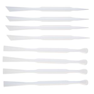Stir stick, silicone, white, 4-3/4 x 1/3 inches. Sold per 8-piece set.