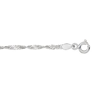 Chain 1pkg1 sterling silver Singapore, 2.3mm twisted / mixed clasp, 30 inch