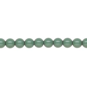 Pearl 500pk sage green, Preciosa Czech crystal 5mm round