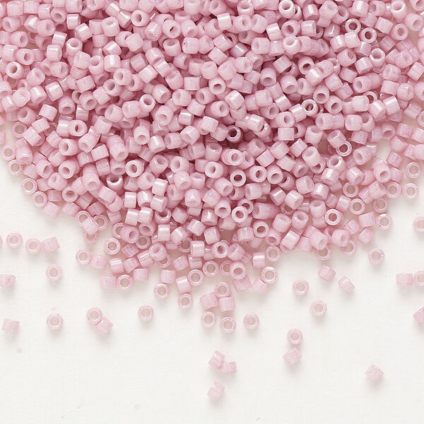 Seed bead, Delica®, glass, pkg/250g, #11 round, opaque glazed luster antique rose (DB-0210). image number 0
