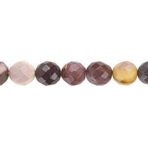 Moukaite jasper 1pkg1, faceted round bead natural 15.5-16 inch 8mm