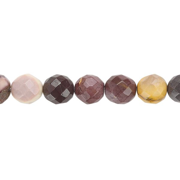 Moukaite jasper 1pkg1, faceted round bead natural 15.5-16 inch 8mm image number 0
