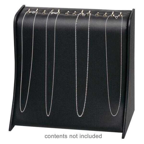 Display, bracelet, leatherette, black, 8 x 4-1/2 x 7-1/2 inches. Sold individually. image number 2