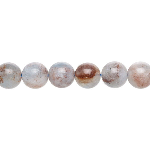 Bead, multi-beryl (heated), 7-9mm round with 0.6-1mm hole, D grade, Mohs hardness 7-1/2 to 8. Sold per 15-1/2" to 16" strand. image number 0