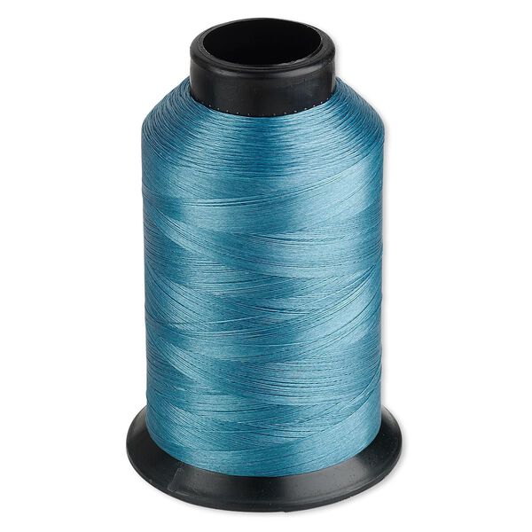 Thread, Nymo®, nylon, turquoise blue, size B. Sold per 3-ounce spool. image number 0