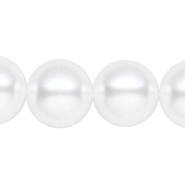 Pearl 1pk white, Celestial Crystal® 16mm round 15.5-16 inch image number 0