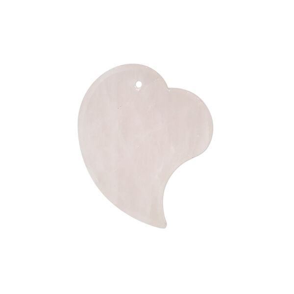 Drop, rose quartz (dyed), 25x19mm hand-cut flat heart, B grade, Mohs hardness 7. Sold individually. image number 0