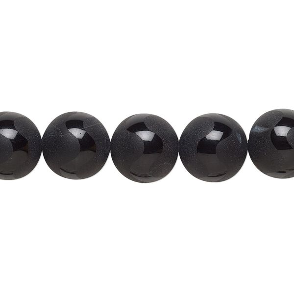 Agate 1pkg1, matte round bead 8 inch 10mm image number 0
