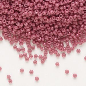 Seed bead, Miyuki, glass, pkg/25g, #11 rocaille, Duracoat® opaque outside dyed pansy, (RR-4468).