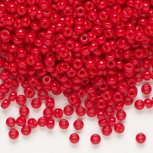 Seed bead, Miyuki, glass, pkg/50g, #8 rocaille, opaque semi-matte, (RR-1684).