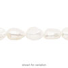 Pearl, cultured freshwater (bleached), white, 8-10mm rice, D grade, Mohs hardness 2-1/2 to 4. Sold per 15-1/2" to 16" strand. image number 1