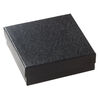 Paper / "cotton" (polyester) 1pkg6, square box / swirl design black 3.5x3.5x1 inch image number 1
