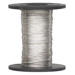 Wire, sterling silver-filled, dead-soft, round, 30 gauge. Sold per 1-ounce spool, approximately 160 feet.