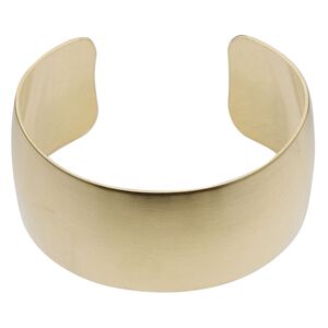 Bracelet, cuff, raw brass, 1-1/8-inch wide, domed, adjustable from 6-1/2 to 7-inches. Sold individually.