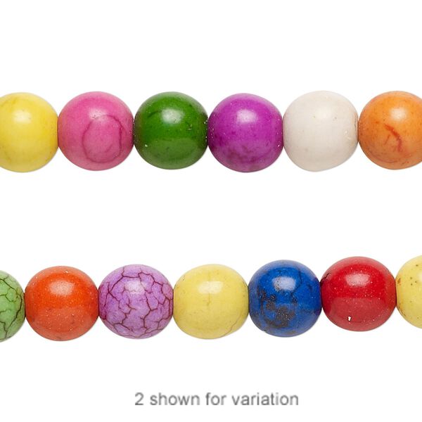 Magnesite 1pkg1, round bead 15.5-16 inch 8mm image number 0