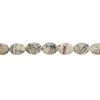 Russian serpentine 1pkg1, puffed oval bead natural, 15 inch 30x22mm image number 1
