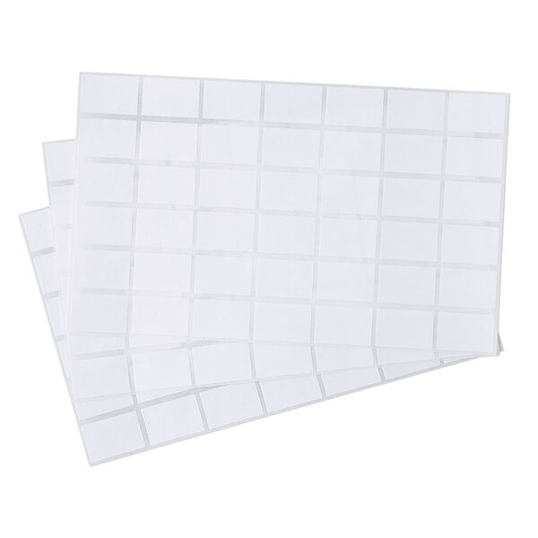 Adhesive label, paper, white, 3/4 x 1/2 inch rectangle. Sold per pkg of 1,008. image number 0