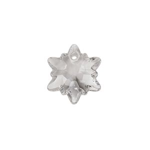 Drop 1pk crystal, Crystal Passions® 18mm pendant edelweiss 6748