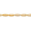 Orange calcite 1pkg1, 6-sided long oval bead, 14 inch 40x17mm-42x17mm image number 1