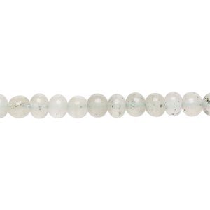Moss aquamarine 1pkg1, hand-cut rondelle bead light 14 inch 4x3mm-6x4mm