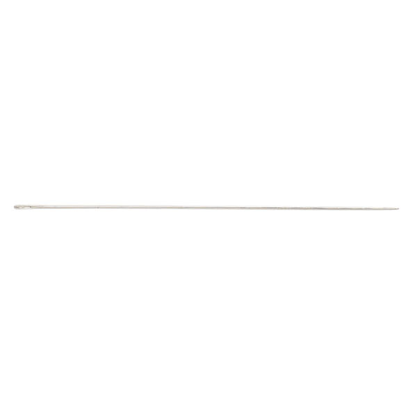 Needle, Beadalon®, steel and aluminum, #10 hard with 0.62mm eye width, 2 inches with (2) threaders. Sold per 14-piece set. image number 0