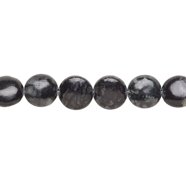 Picasso serpentine 1pkg1, puffed flat round bead natural C grade, 15 inch 8mm image number 0