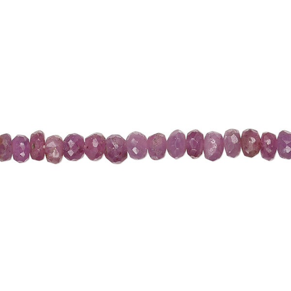 Purple sapphire 1pkg1, hand-cut faceted rondelle bead 14 inch 4x2mm-5x3mm image number 0