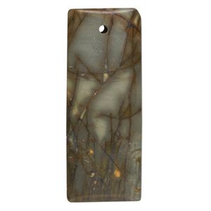 Spiderweb jasper 1pkg1, top-drilled rectangle focal natural 50x20mm