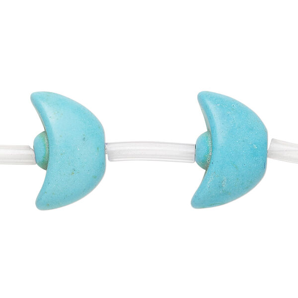 Bead, "turquoise" (resin) (imitation), blue, 18x11mm-19x12mm ingot. Sold per pkg of 16. image number 0