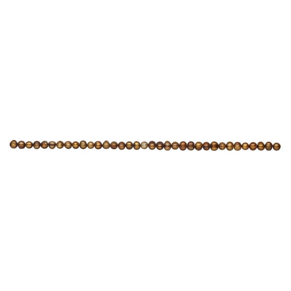 Freshwater pearl 1pkg1, semi-round, 15 inch dark antique copper 6-8mm cultured image number 1