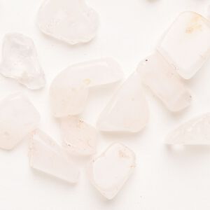 Rose quartz 1pkg30, top-drilled chip bead medium to large