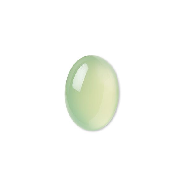 Green chalcedony 1pkg1, calibrated oval cab 18x13mm image number 0