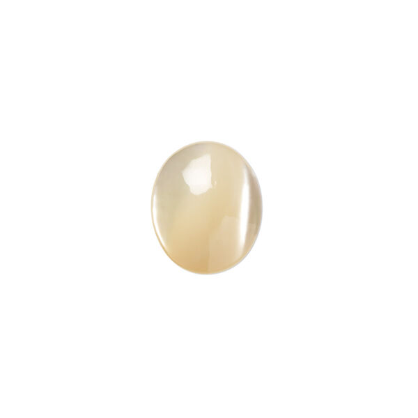 Cabochon, mother-of-pearl shell (natural), 12x10mm calibrated oval, Mohs hardness 3-1/2. Sold per pkg of 4. image number 0