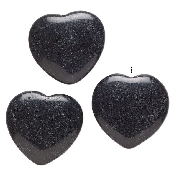 Blackstone 1pkg3, half-drilled puffed heart drop B grade, 24-26mm image number 0